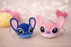 Llavero Alien Amigurumi (cabeza con orejas)