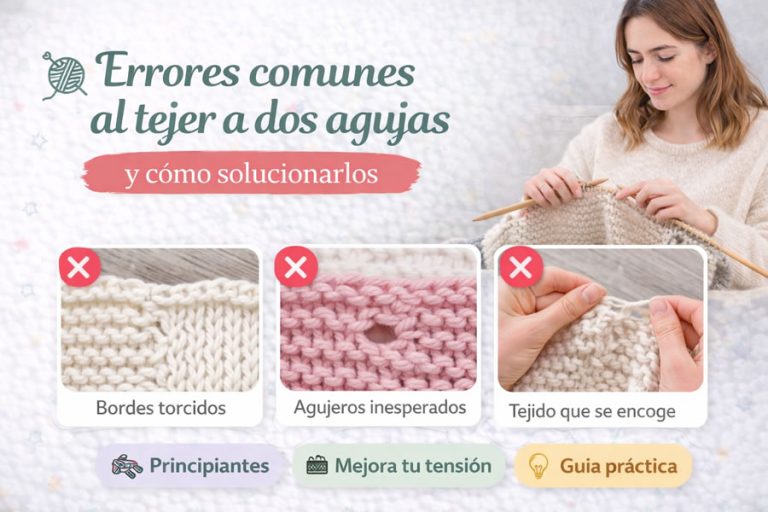 Errores comunes al tejer a dos agujas