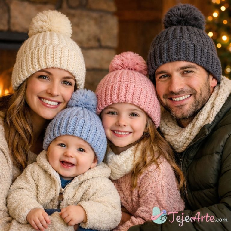 Gorros a Crochet para Toda la Familia