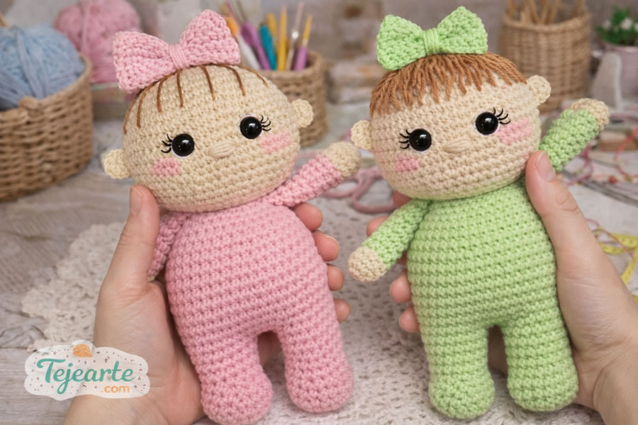 Muñeco bebé amigurumi tejido a crochet paso a paso