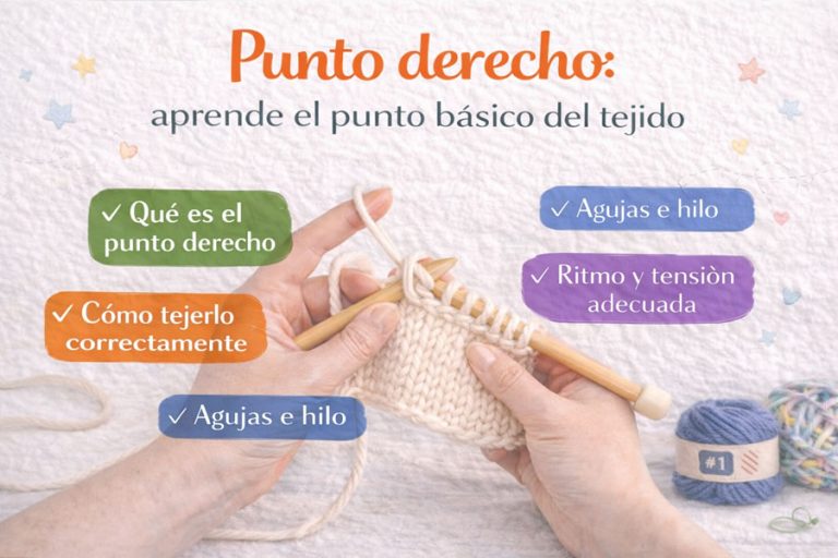 Punto derecho: aprende el punto básico del tejido