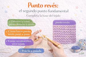 Punto revés de dos agujas