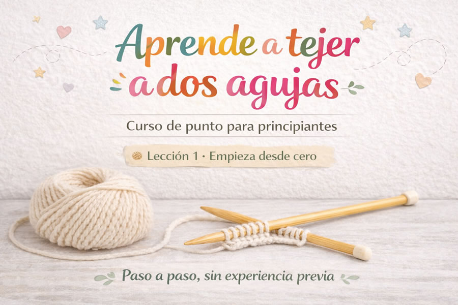 Aprende a tejer a dos agujas desde cero
