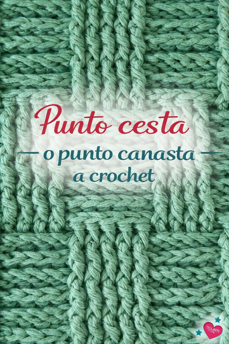 Punto cesta o punto canasta a crochet