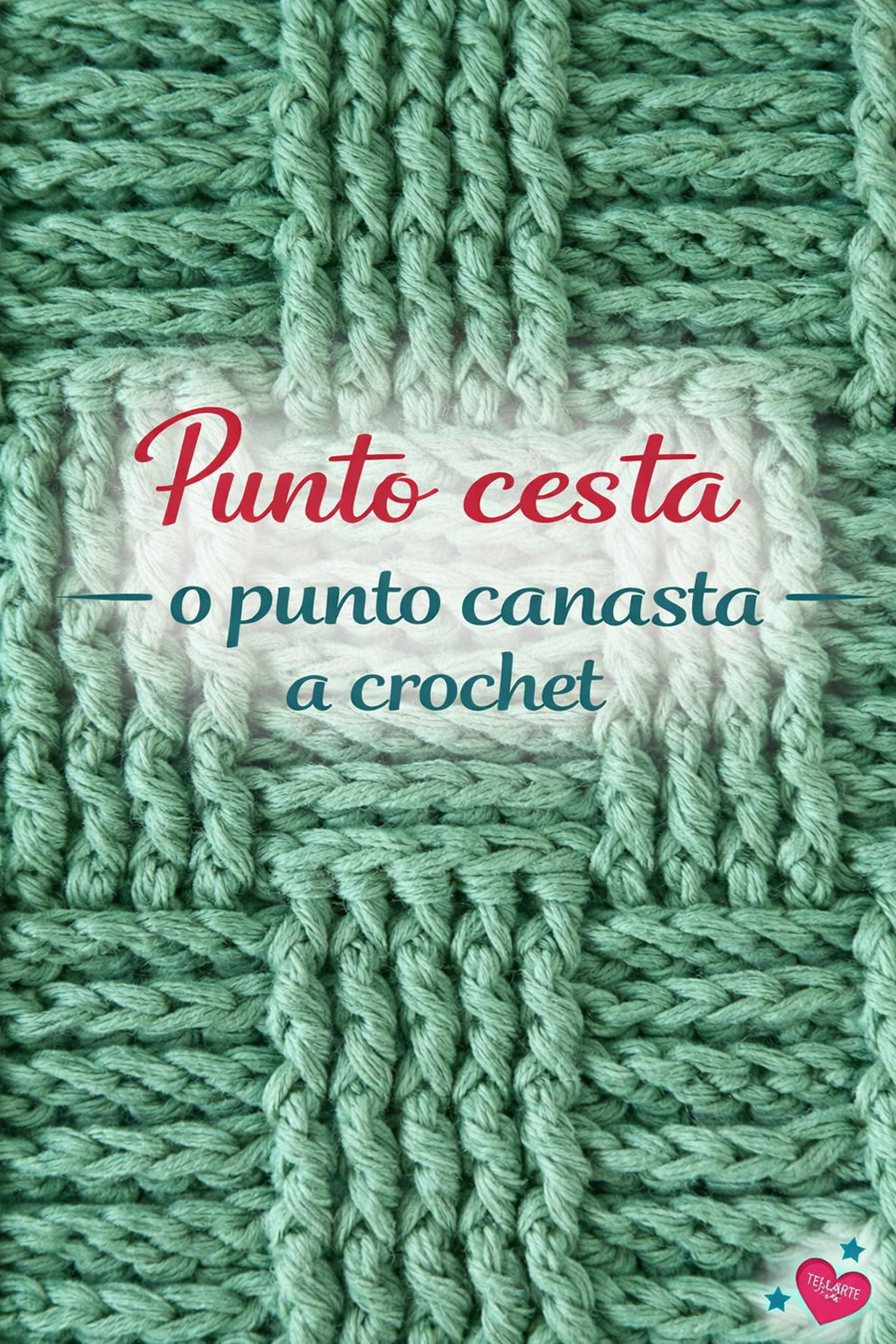 Punto cesta o punto canasta a crochet