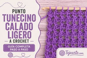 Punto tunecino calado ligero a crochet