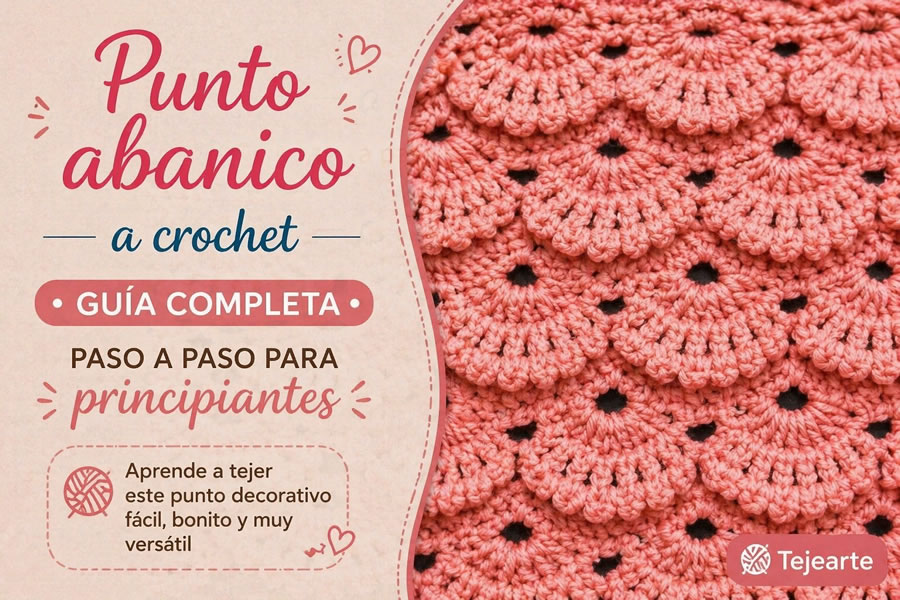 Punto abanico a crochet