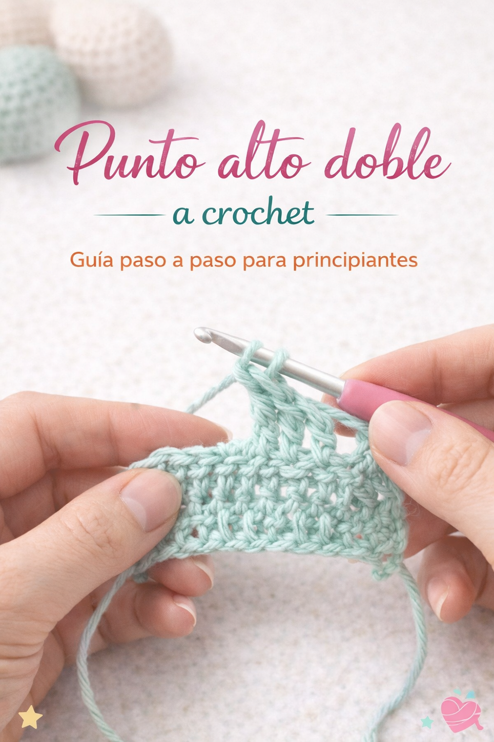 Punto alto doble a crochet