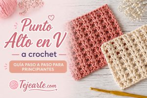 Punto alto en V a crochet