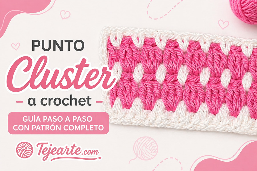 Punto cluster a crochet