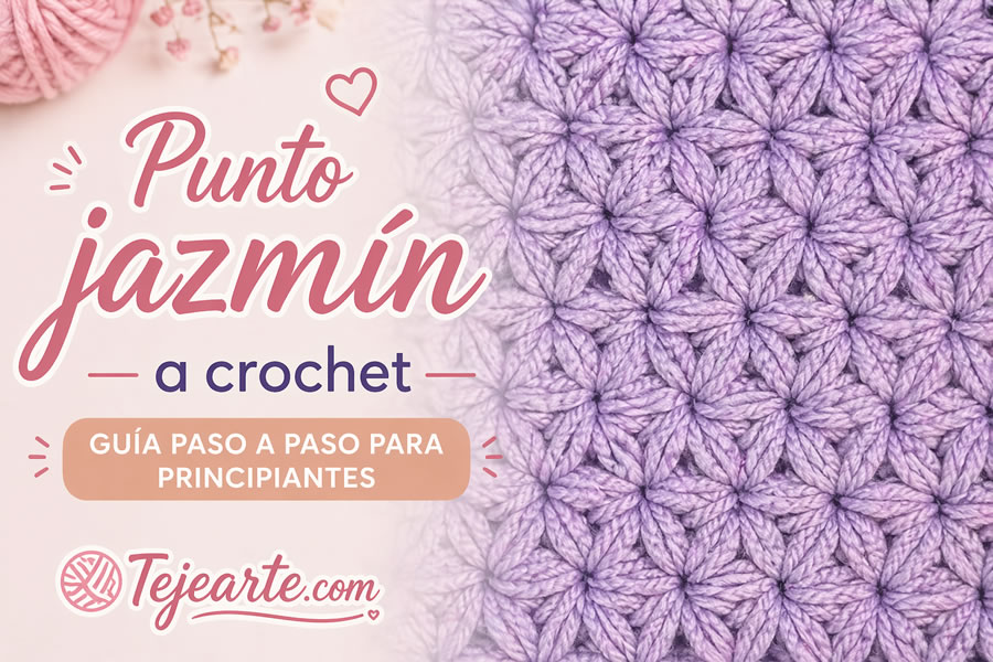 Punto jazmín a crochet