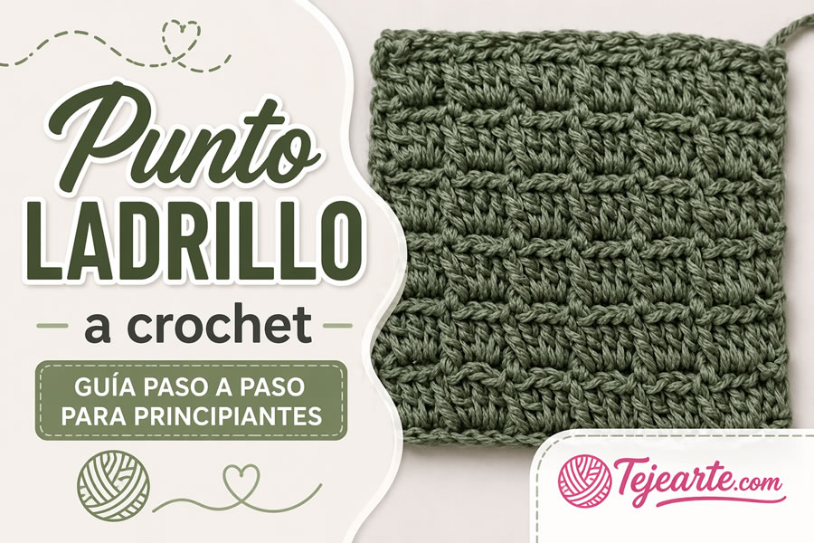 Punto ladrillo a crochet