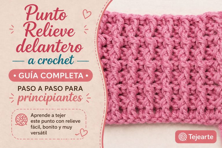 Punto en relieve delantero a crochet