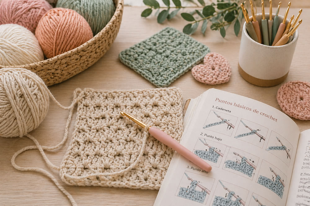 puntos basicos a crochet