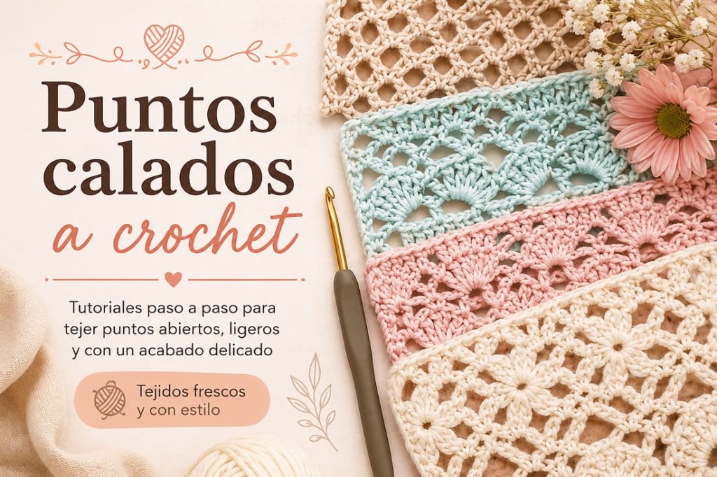 puntos calados de crochet paso a paso