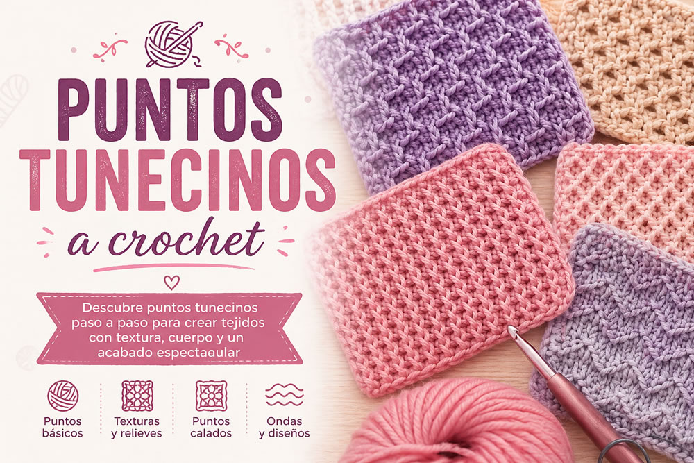 puntos tunecinos a crochet