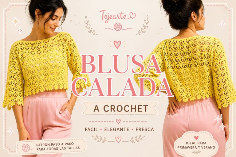 Blusa calada a crochet